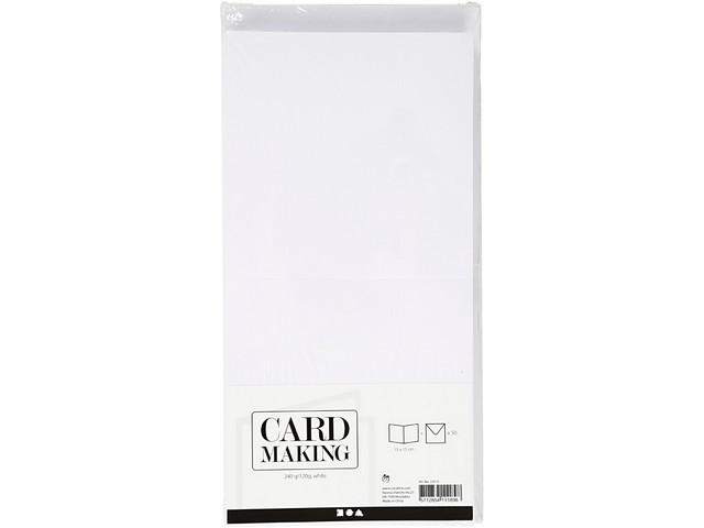 Kaart/envelop 150x150mm/160x160mm wt/50