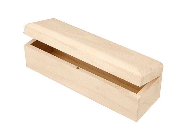 Kist 20x6x6cm hout m/sluiting magn.