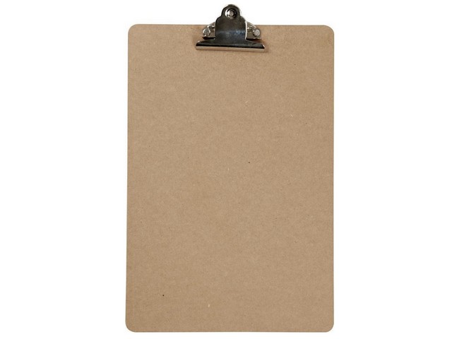 Klembord 23x34x0,3cm mdf/metaal