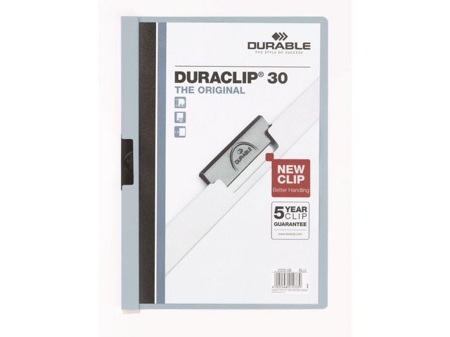 Klemmap Duraclip A4 3mm blauw/doos 25