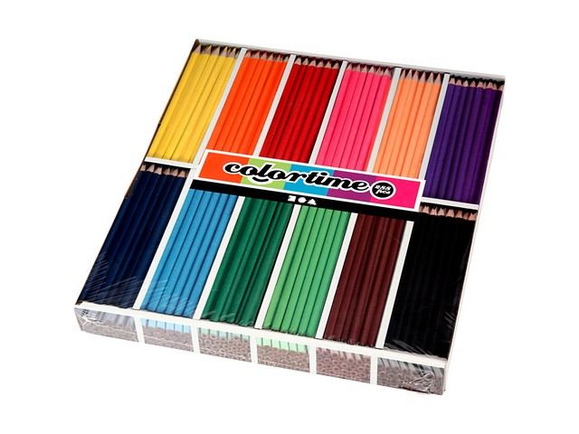 Kleurpotlood Colortime 3mm ass/ds12x24