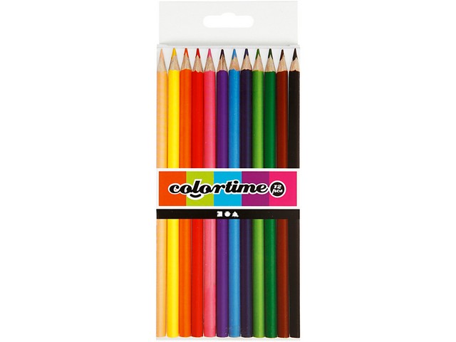 Kleurpotlood Colortime 3mm ass/pk12