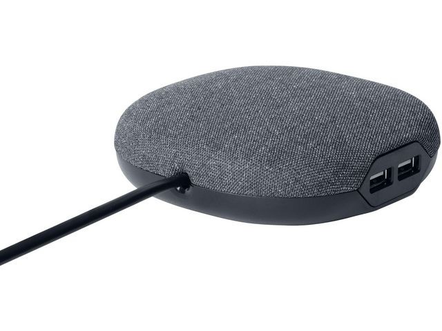 Laadstation textiel 1 euro 2 usb zw antr