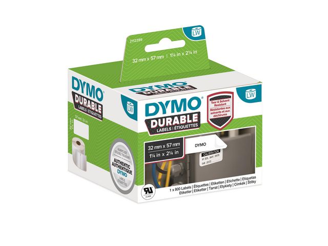 Label Dymo Durable 57x32mm 1x800