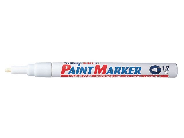 Lakmarker Artline 440 XF 1,2mm wit/ds 12