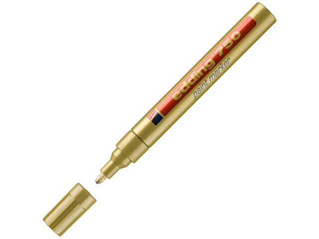 Lakmarker edding 750 2-4 mm goud/doos 10