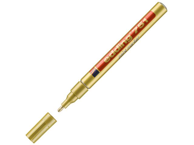 Lakmarker edding 751 1-2 mm goud/doos 10