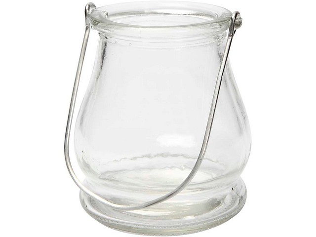 Lantaarn H10cm D9cm glas/pk12