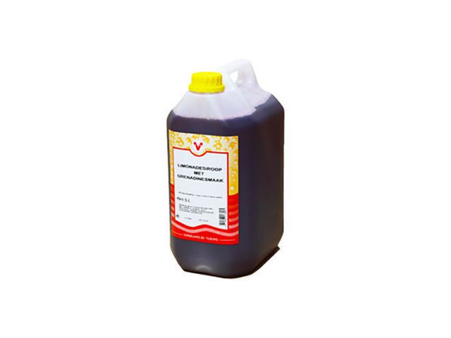 Limonadesiroop grenadine/can 5 ltr