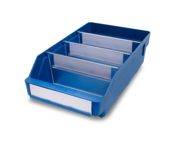 Magazijnbak stemo 300x180x95mm blauw