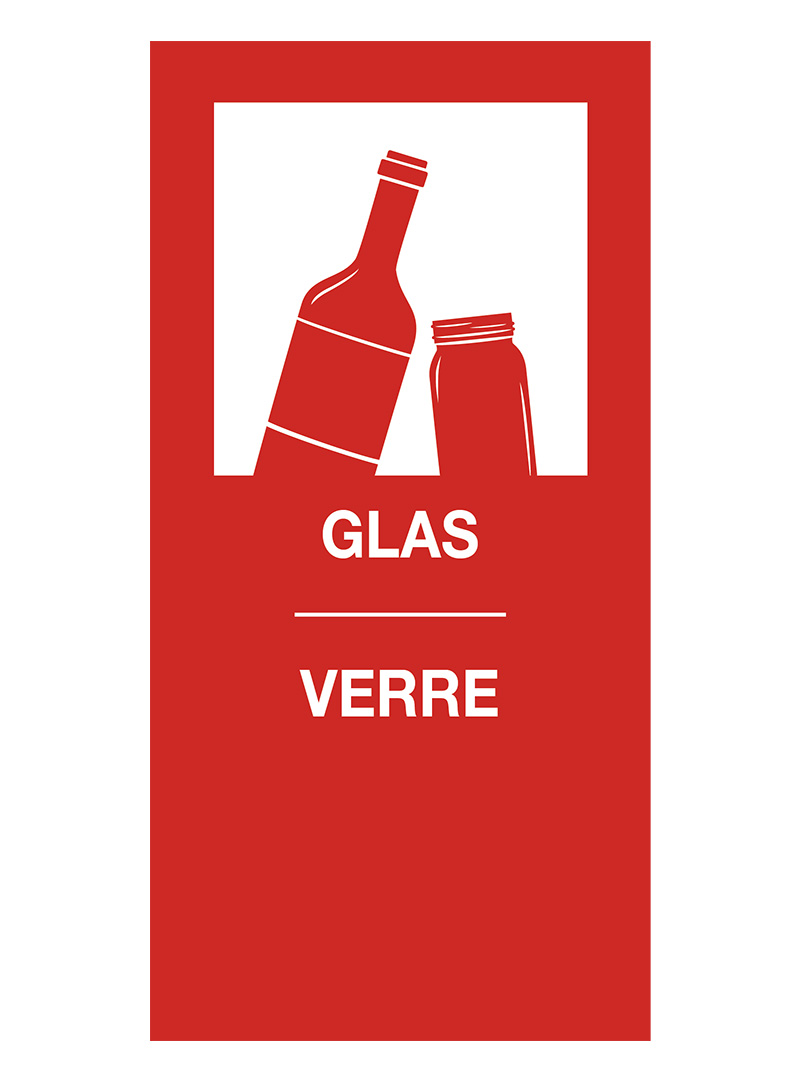 Magneetsticker Glas/Verre