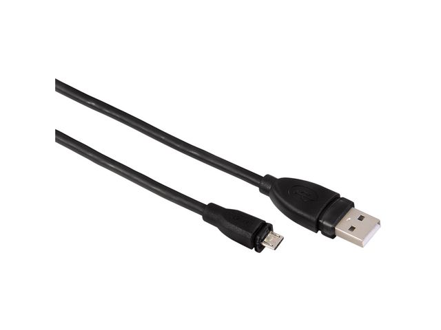 Micro USB2.0 cable black 1,80m shielded
