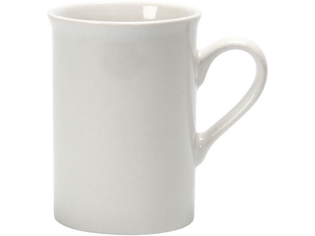 Mok H10cm D7,4cm porselein wit
