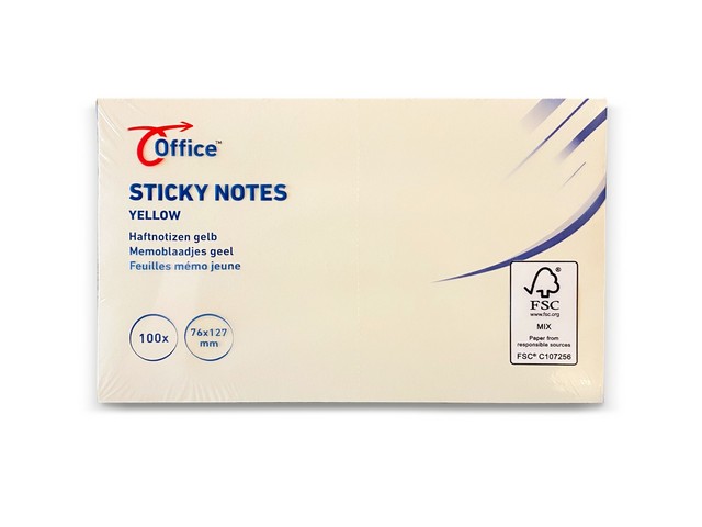 Notitieblok OC 76x127mm geel