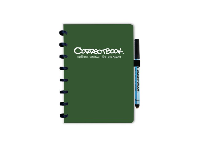 Notitieboek Correctbook A5 lijn groen
