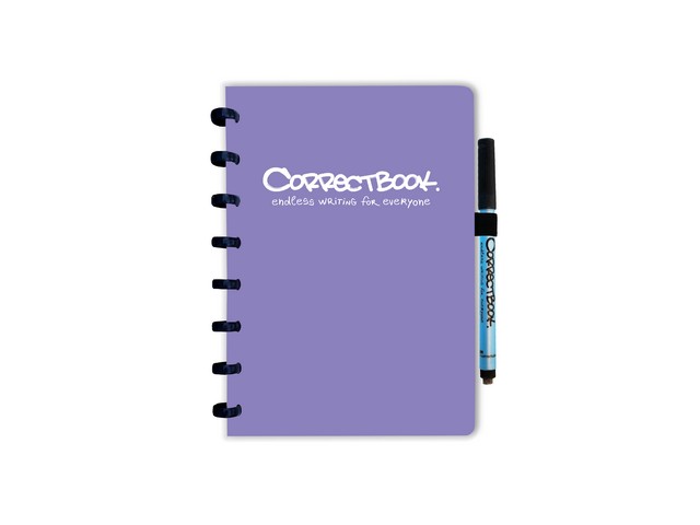 Notitieboek Correctbook A5 lijn paars