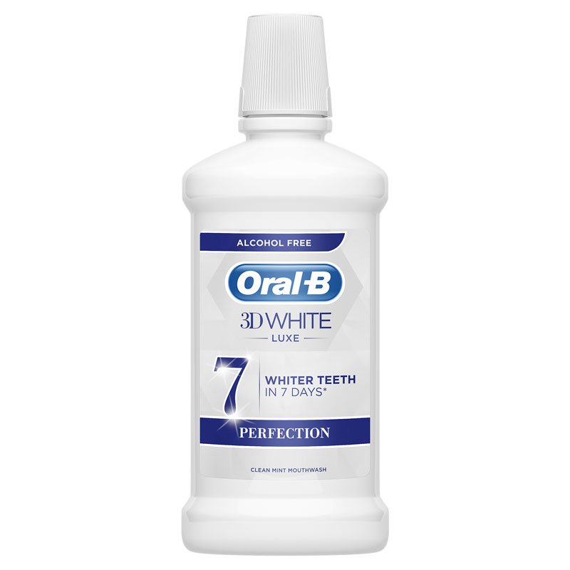 Oral-B 3D White Luxe Perfection Mondwater 500 ml, Alcoholvrij