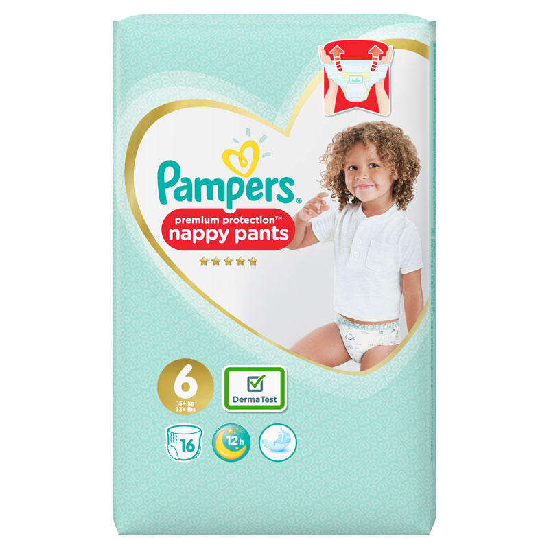 Pampers Premium Protection Pants S6, 16 Luierbroekjes, Zacht