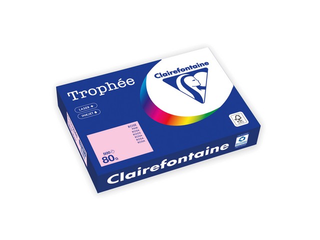 Papier Trophée A4 80g licht roze/pak500v