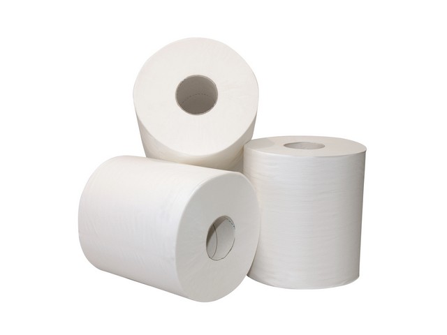 Poetsdoek Midi 1L 300m wit/pk6