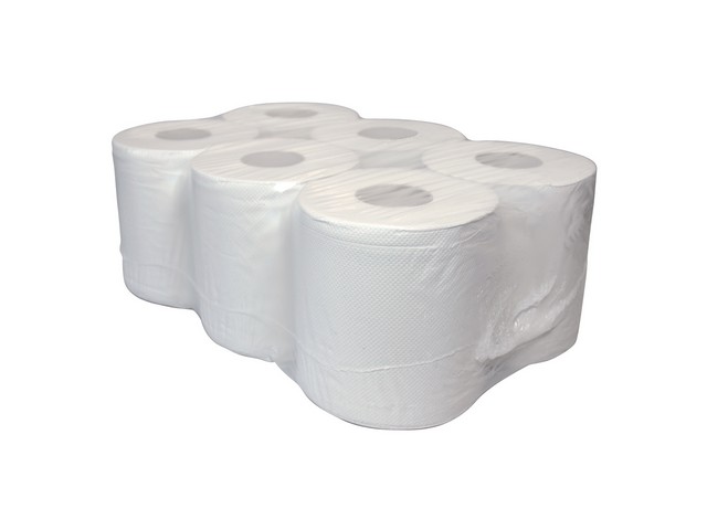 Poetsdoek Midi 2L 130m rec wit/pk6