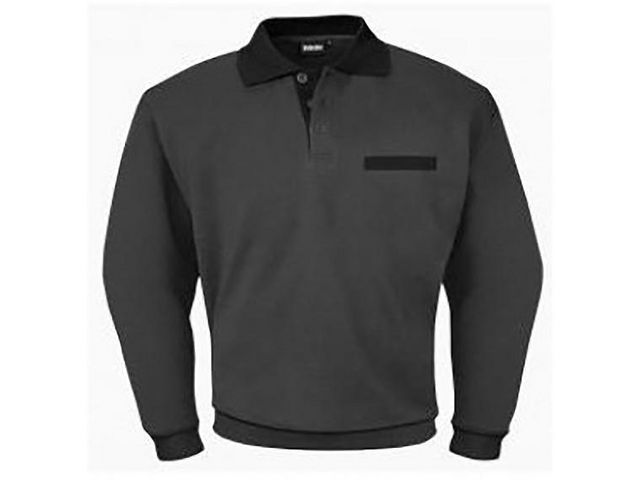 Polosweater antracite-zwart 2XL