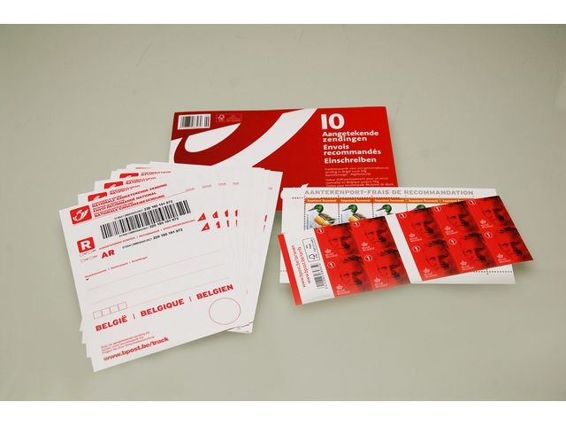 Postzegel BE aangetekende zending/ds10