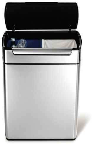 Rectangular Touch-Bar Bin 2x24 ltr, Simplehuman