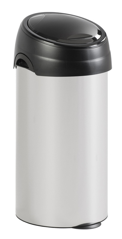 Ronde afvalbak met touchdeksel, 60 ltr