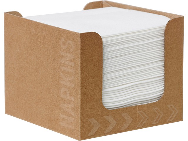 Servetten Biosoft 20x20cm wit/pk100