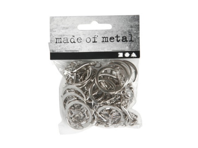 Sleutelhanger L6cm D2,3cm metaal/pk25