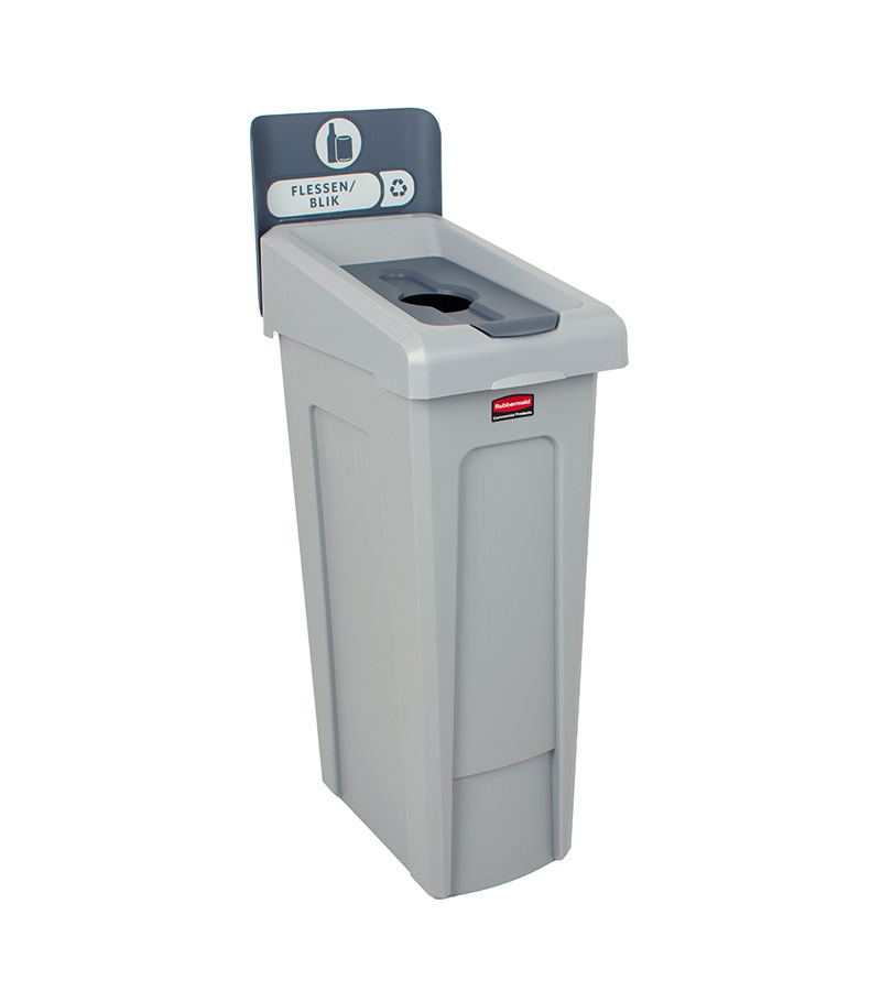 Slim Jim Recyclingstation Fles/Blik Inwerpopening, Rubbermaid