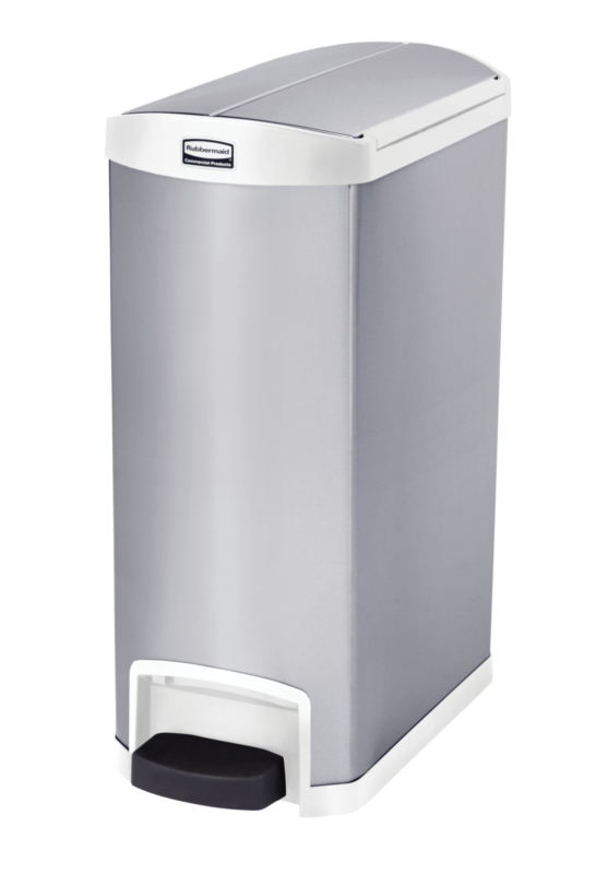Slim Jim Step On container End Step RVS 50 ltr, Rubbermaid