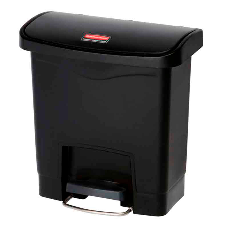 Slim Jim Step On container Front Step kunststof 15 ltr, Rubbermaid - Uit assortiment