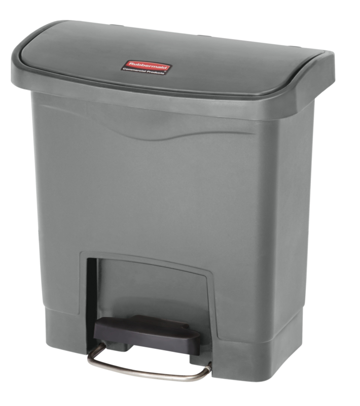 Slim Jim Step On container Front Step kunststof 15 ltr, Rubbermaid - Uit assortiment