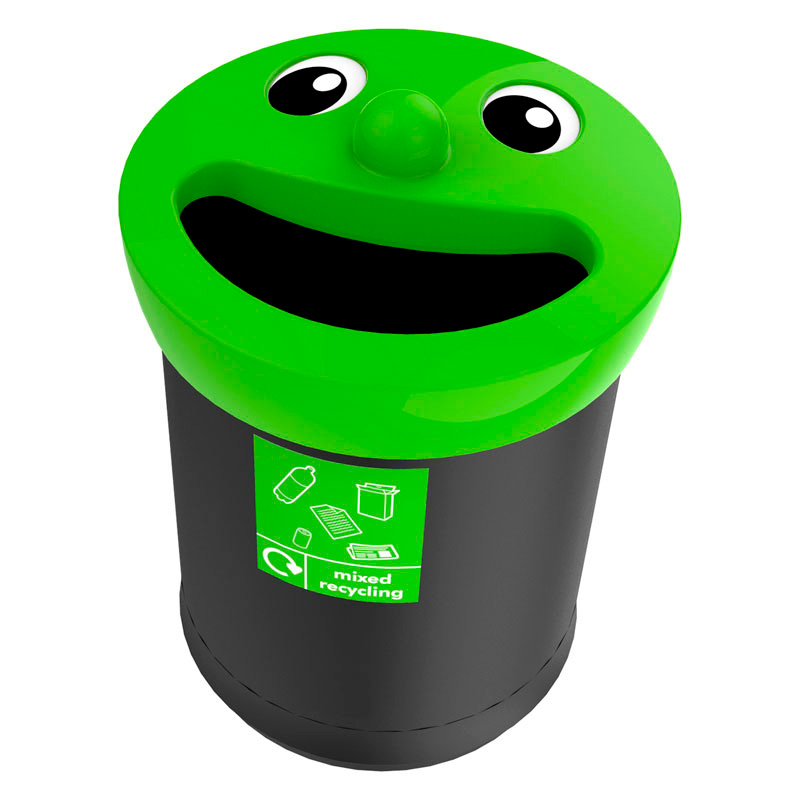 Smiley Face Bin 52 ltr, mixed recycling