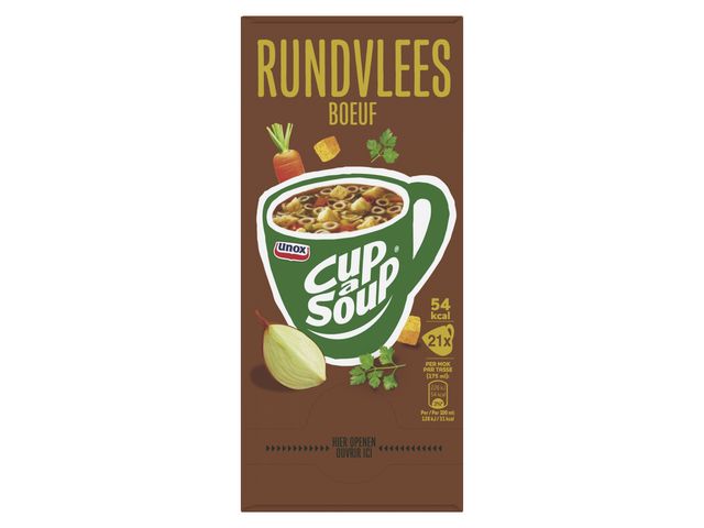Soep Cup-a-soup Unox rundvlees/pk21
