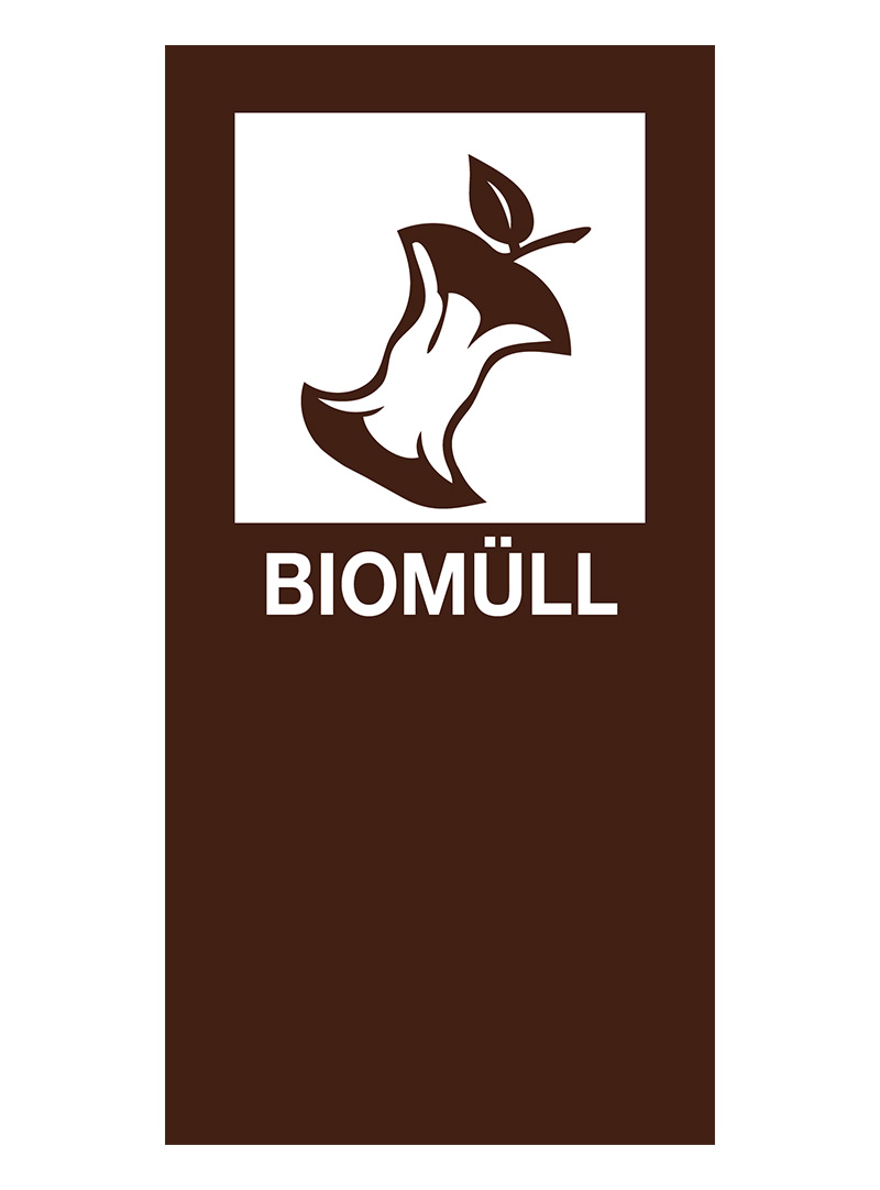 Standaard Sticker Biomüll DE