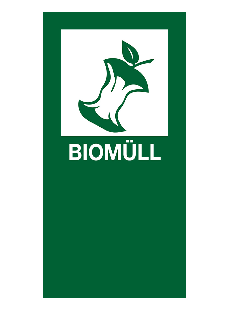 Standaard Sticker Biomüll DE