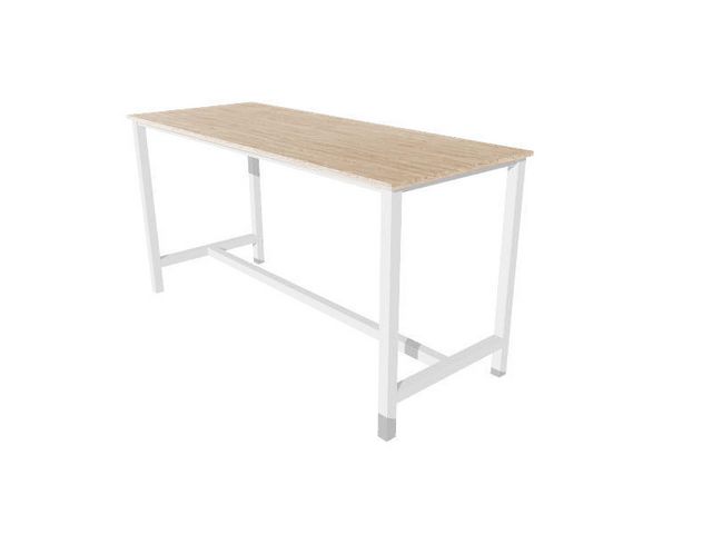 Statafel basic160x80 havanna 25mm zwart
