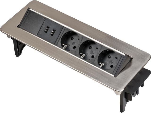 Stekkerdoos Indesk power 2usb 3-voud