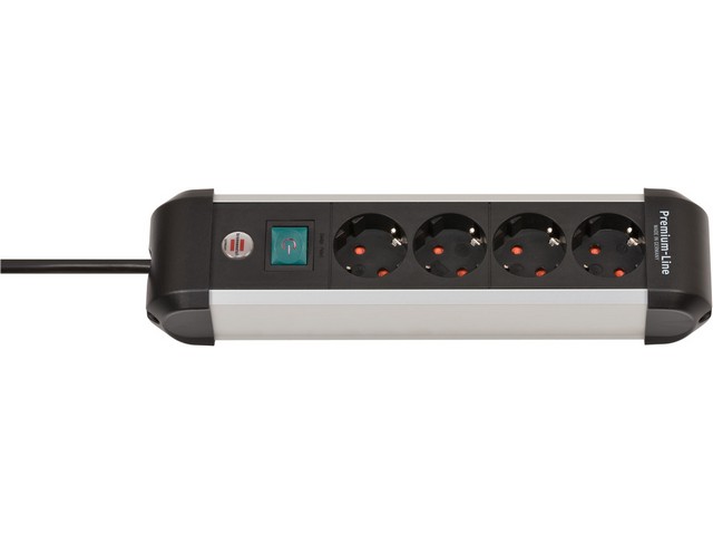 Stekkerdoos PALschakel 4-voud 1,8m zw/zi