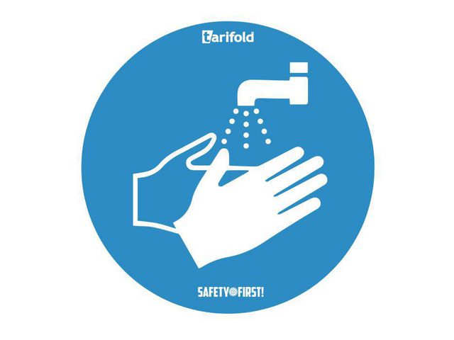 Sticker handen wassen verplicht D250/p2