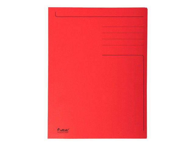Stofklepmap folio 280g 3-fl rood/pk50
