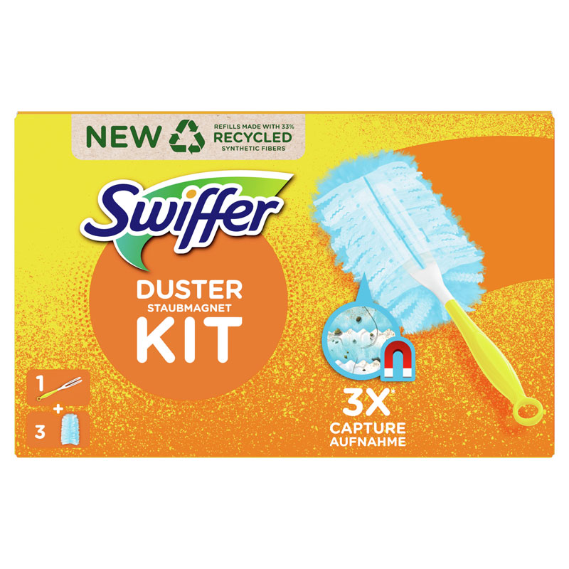Swiffer Duster Trap & Lock-kit (1 Handvat + 3 Navullingen)