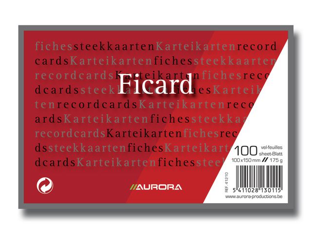 Systeemkaart Aurora 100x150 blanco/pk100