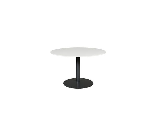 Tafel Linesto 120 rond wit/z 25mm