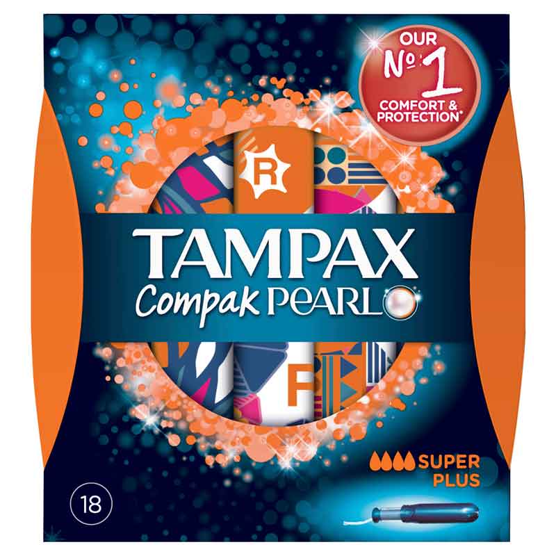 Tampax Pearl Compak Super Plus Tampons Inbrenghuls x18