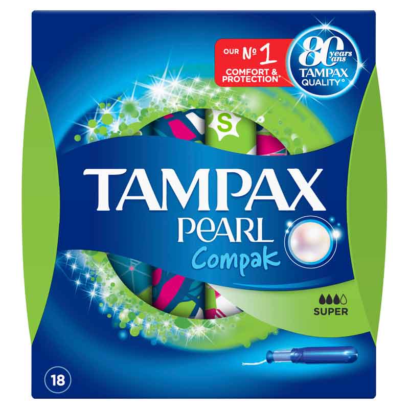 Tampax Pearl Compak Super Tampons Inbrenghuls x18