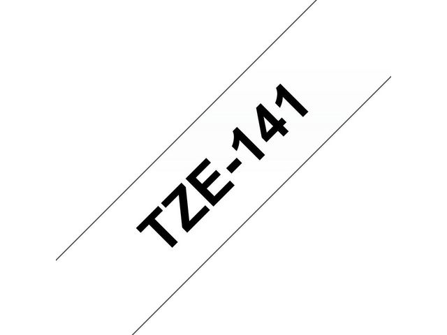 Tape P-Touch TZ-141 18mm zwart op trans